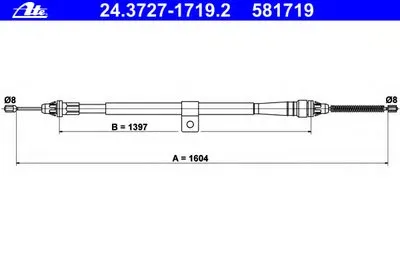 Трос, стояночная тормозная система ATE купить