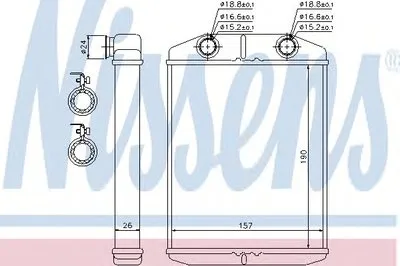 Теплообменник, отопление салона NISSENS купить