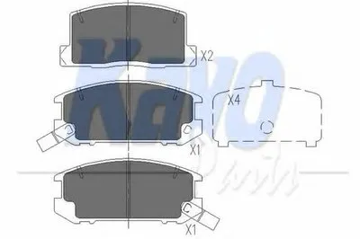 Комплект тормозных колодок, дисковый тормоз KAVO PARTS купить