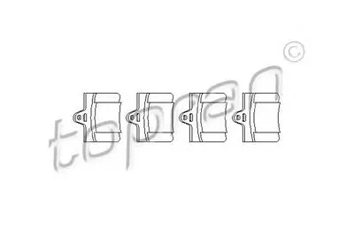 Комплект тормозных колодок, дисковый тормоз TOPRAN купить