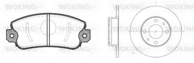 Комплект тормозов, дисковый тормозной механизм WOKING купить