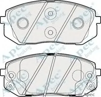 Комплект тормозных колодок, дисковый тормоз APEC braking купить