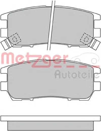 Комплект тормозных колодок, дисковый тормоз METZGER купить