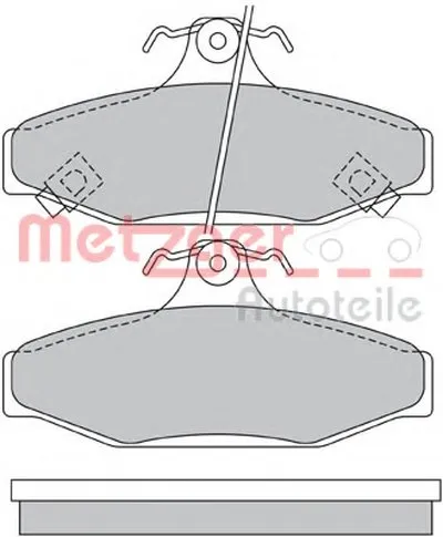 Комплект тормозных колодок, дисковый тормоз METZGER купить