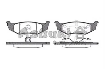 Комплект тормозных колодок, дисковый тормоз ASHUKI купить