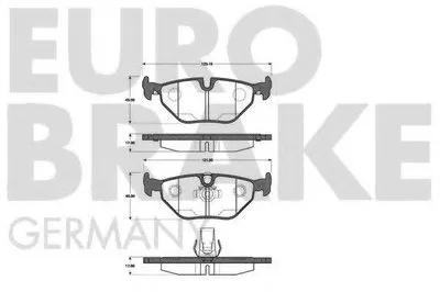 Комплект тормозных колодок, дисковый тормоз EUROBRAKE купить