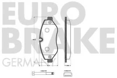 Комплект тормозных колодок, дисковый тормоз EUROBRAKE купить