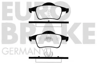Комплект тормозных колодок, дисковый тормоз EUROBRAKE купить