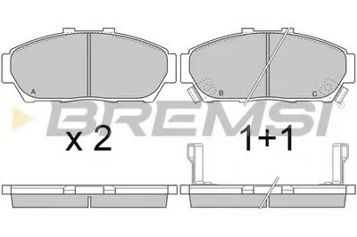 Комплект тормозных колодок, дисковый тормоз BREMSI купить
