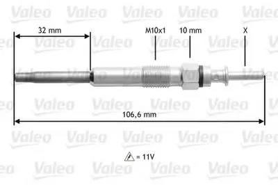 Свеча накаливания VALEO купить