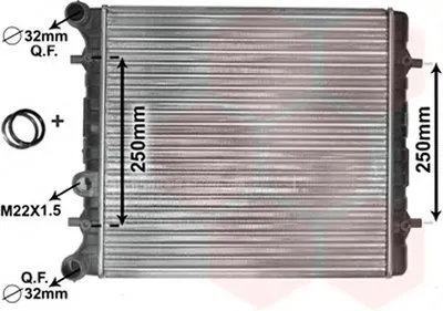 Радиатор, охлаждение двигателя VAN WEZEL купить