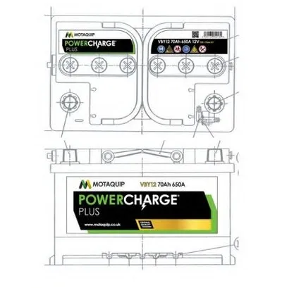 Стартерная аккумуляторная батарея Powercharge Plus MOTAQUIP купить