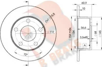 Тормозной диск R BRAKE купить