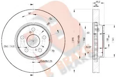 Тормозной диск R BRAKE купить