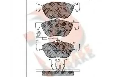 Комплект тормозных колодок, дисковый тормоз R BRAKE купить