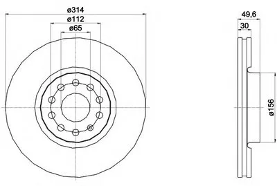 Тормозной диск PRO HELLA купить