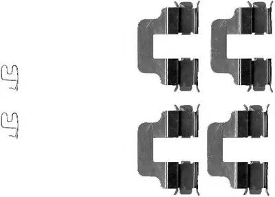 Комплектующие, колодки дискового тормоза HELLA купить