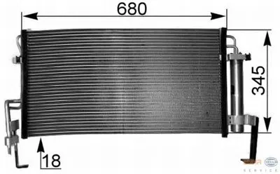 Конденсатор, кондиционер BEHR HELLA SERVICE HELLA купить