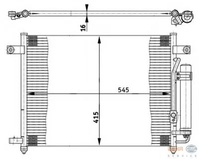 Конденсатор, кондиционер BEHR HELLA SERVICE HELLA купить
