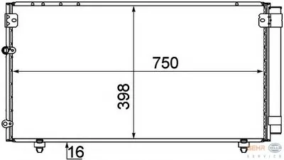 Конденсатор, кондиционер BEHR HELLA SERVICE HELLA купить