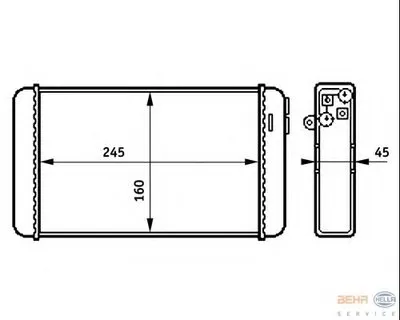 Теплообменник, отопление салона BEHR HELLA SERVICE HELLA купить
