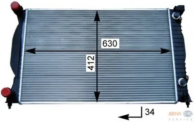 Радиатор, охлаждение двигателя BEHR HELLA SERVICE HELLA купить