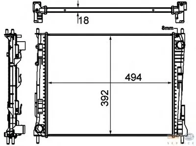 Радиатор, охлаждение двигателя BEHR HELLA SERVICE купить
