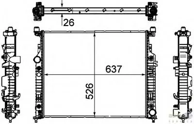 Радиатор, охлаждение двигателя BEHR HELLA SERVICE HELLA купить