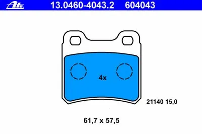 Комплект тормозных колодок, дисковый тормоз ATE купить