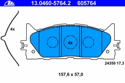 Комплект тормозных колодок, дисковый тормоз ATE купить