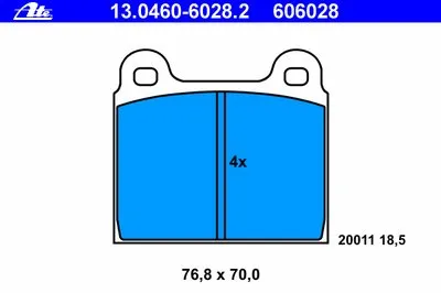 Комплект тормозных колодок, дисковый тормоз ATE купить