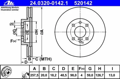 Тормозной диск Power Disc ATE купить