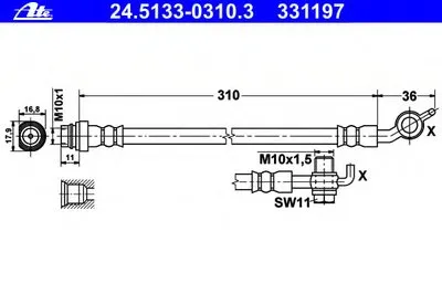 Тормозной шланг ATE купить