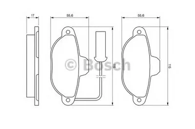 Комплект тормозных колодок, дисковый тормоз BOSCH купить