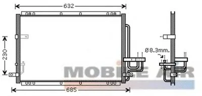 Конденсатор, кондиционер VAN WEZEL купить