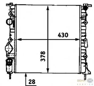 Радиатор, охлаждение двигателя BEHR HELLA SERVICE купить