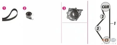 Водяной насос + комплект зубчатого ремня BEHR HELLA SERVICE купить