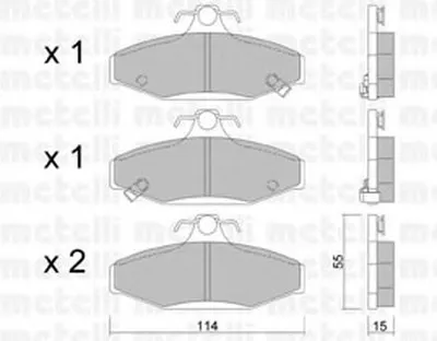 Комплект тормозных колодок, дисковый тормоз METELLI купить