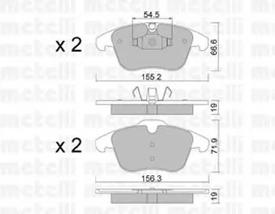 Комплект тормозных колодок, дисковый тормоз METELLI купить