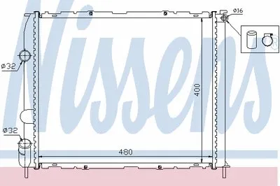 Радиатор, охлаждение двигателя NISSENS купить