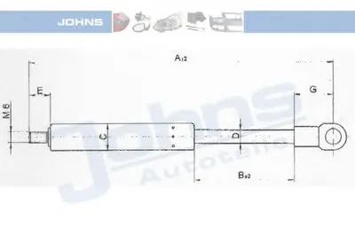 Газовая пружина, капот JOHNS купить