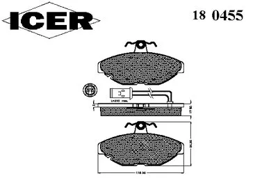 Комплект тормозных колодок, дисковый тормоз ICER купить