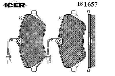 Комплект тормозных колодок, дисковый тормоз ICER купить