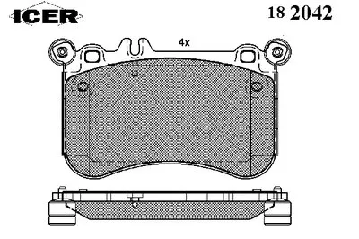 Комплект тормозных колодок, дисковый тормоз ICER купить