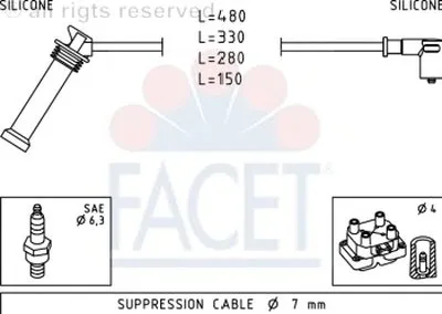 Комплект проводов зажигания FACET купить