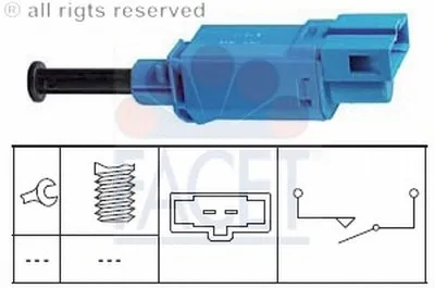 Выключатель фонаря сигнала торможения; Выключатель, привод сцепления (Tempomat) FACET купить