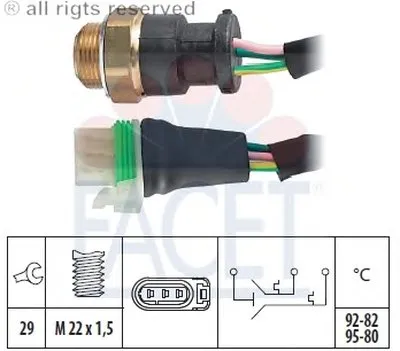 Термовыключатель, вентилятор радиатора FACET купить