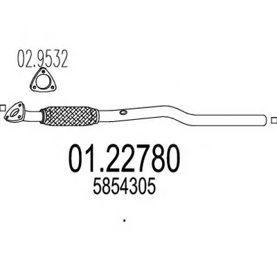 Труба выхлопного газа MTS купить
