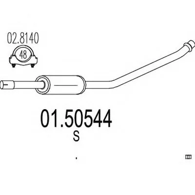 Средний глушитель выхлопных газов MTS купить