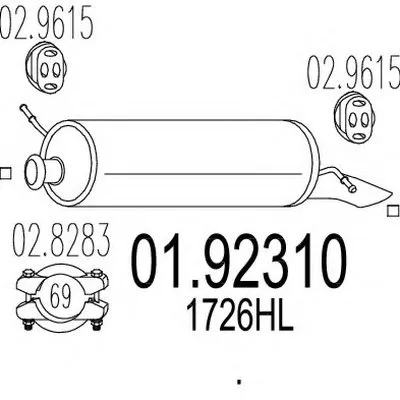Глушитель выхлопных газов конечный MTS купить
